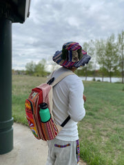 Red Mushroom Casual Bag, Crossbody, Vegan, Handmade , Durable, Eco-friendly, Made in Nepal