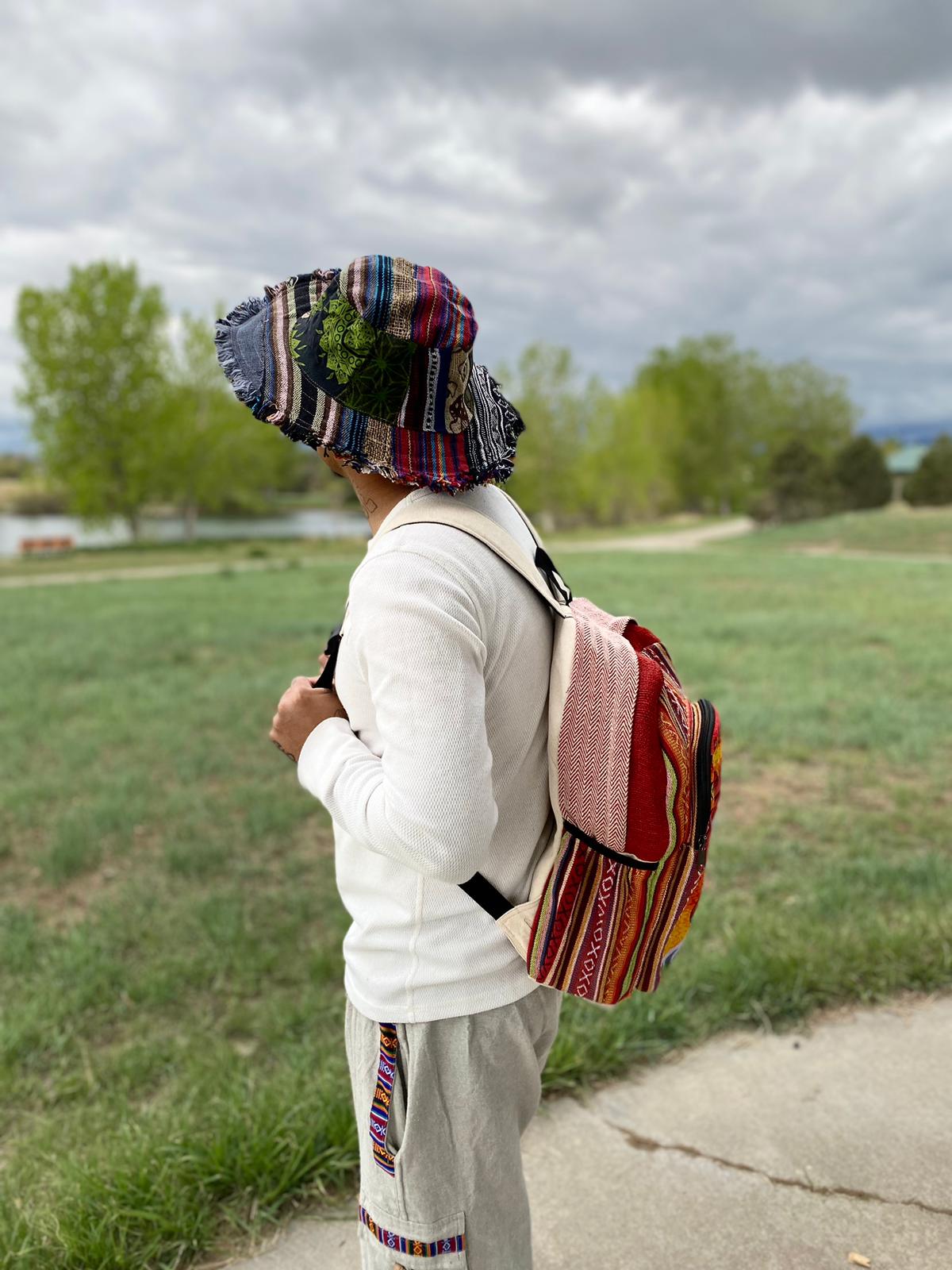 Red Mushroom Casual Bag, Crossbody, Vegan, Handmade , Durable, Eco-friendly, Made in Nepal